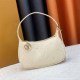 Cream White Casual Simplicity Letter Zipper Bags