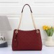 Red Casual Simplicity Plaid Patchwork Chains Bags