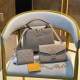 Khaki Casual Elegant Letter Patchwork Chains Zipper Bags