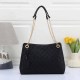 Black Casual Simplicity Plaid Patchwork Chains Bags
