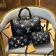 Black Casual Street Letter Patchwork Zipper Bags