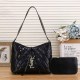 Black Casual Simplicity Letter Zipper Bags