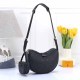 Pure Black Casual Street Letter Patchwork Zipper Bags