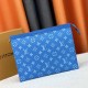 Blue Casual Simplicity Letter Zipper Bags