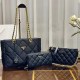 Black Casual Simplicity Letter Patchwork Chains Zipper Bags