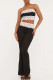 White Street Lace Patchwork Strapless Sleeveless Two Pieces