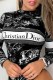 Black Sexy Letter Print Patchwork Swimwears