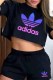 Black Casual Print Letter O Neck Short Sleeve Two Pieces