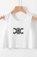 White Casual Street Geometric Sequins Patchwork O Neck Tops