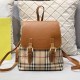 Brown Casual Street Letter Striped Patchwork Bags