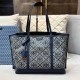 Blue Casual Street Letter Patchwork Bags