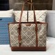 Brown Casual Street Letter Patchwork Bags