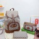 Brown Casual Street Letter Patchwork Zipper Bags