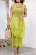 Light Green Celebrities Solid Tassel Hollowed Out Patchwork See-through Swimwears Cover Up
