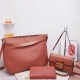 Brick Red Casual Simplicity Letter Patchwork Zipper Bags