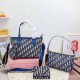 Blue Street Elegant Letter Patchwork Zipper Bags
