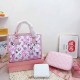 Pink Casual Street Letter Patchwork Zipper Bags