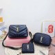 Black Casual Simplicity Letter Patchwork Zipper Bags