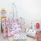 White Casual Street Letter Patchwork Zipper Bags