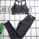 Black Sexy Sportswear Letter Patchwork Swimwears