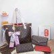 Coffee Casual Street Letter Patchwork Chains Zipper Bags