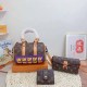 Brown Casual Street Letter Patchwork Zipper Bags