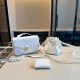 White Casual Street Letter Patchwork Zipper Bags