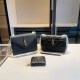 Black Casual Simplicity Letter Patchwork Chains Zipper Bags