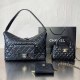 Black Casual Simplicity Letter Chains Zipper Bags