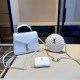 White Casual Simplicity Letter Patchwork Chains Zipper Bags