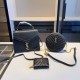 Black Casual Simplicity Letter Patchwork Chains Zipper Bags