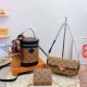 Brown Street Vintage Letter Patchwork Chains Zipper Bags