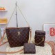 Coffee Casual Street Letter Patchwork Chains Zipper Bags