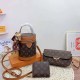 Coffee Street Vintage Letter Patchwork Chains Zipper Bags