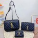 Black Casual Simplicity Letter Patchwork Zipper Bags
