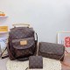 Coffee Casual Street Letter Patchwork Chains Zipper Bags