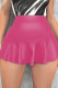 Deep Pink Sexy Solid Patchwork Fold Boot Cut High Waist Solid Color Bottoms