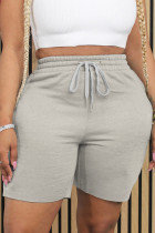 Grey Street Solid Patchwork Draw String Pocket Regular High Waist Conventional Solid Color Bottoms