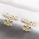 Gold Simplicity Letter Patchwork Earrings