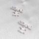 Silver Simplicity Letter Patchwork Earrings