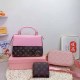Pink Casual Street Letter Patchwork Zipper Bags