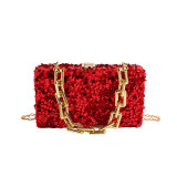 Gold Daily Vintage Solid Sequins Chains Bags