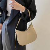 Khaki Casual Simplicity Solid Patchwork Metal Accessories Decoration Bags