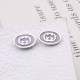 Silver Vintage Simplicity Letter Patchwork Earrings