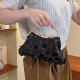 Black Street Solid Sequins Patchwork Bags