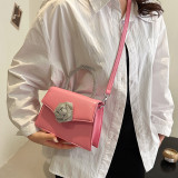 Pink Daily Solid Patchwork Zipper Bags