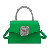 Silver Daily Solid Patchwork Zipper Bags