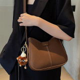 Black Casual Simplicity Solid Patchwork Bags(With pendant)