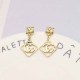 Gold Street Simplicity Letter Animal Patchwork Earrings