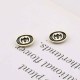 Gold Vintage Simplicity Letter Patchwork Earrings